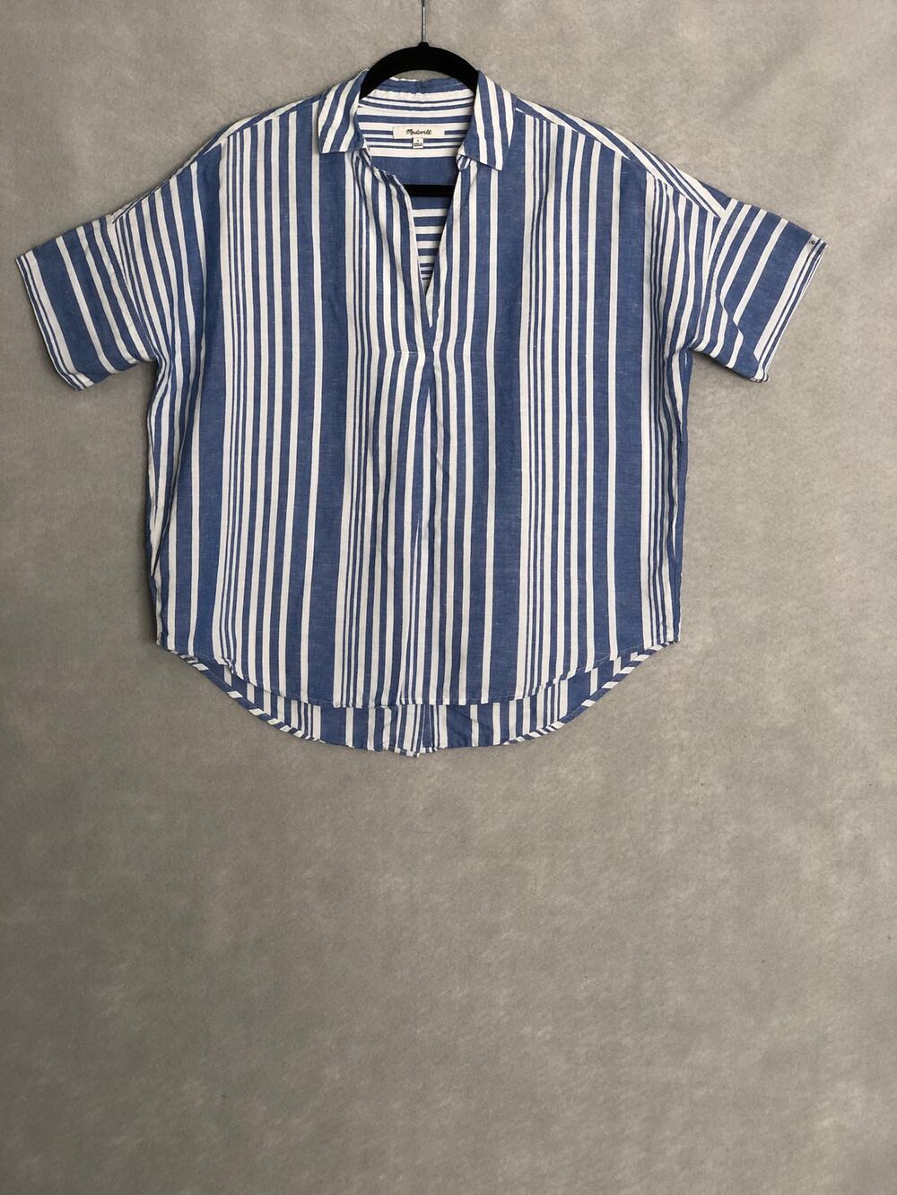 Madewell Courier Back Button Top in Hinsdale Women's Small